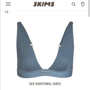 Skims cotton plunge bralette NWT kyanite